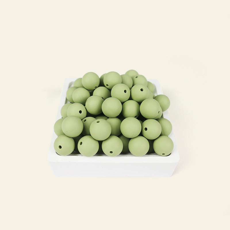 Wholesale  100pcs/pack Candy Color Round Beads Silicone Beads